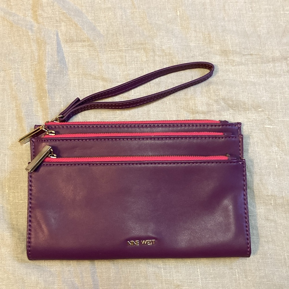 Purple Nine West clutch purse